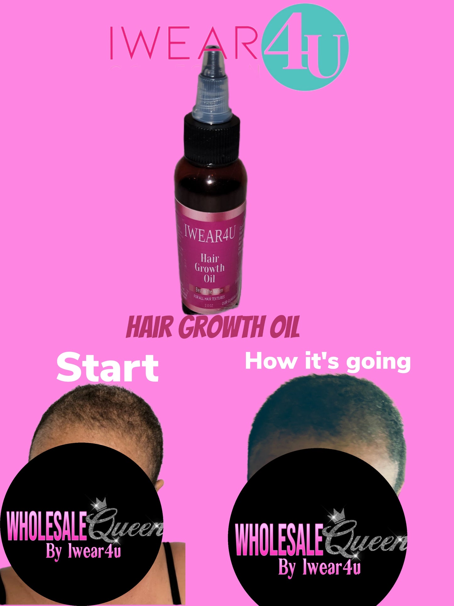 Iwear4u Hair Oil Serum (4oz Bottle)